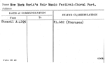 New York World's Fair Music Festival-Choral Part.