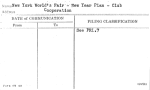 New York World's Fair - New Year Plan - Club Cooperation