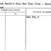 New York World's Fair New Year Plan - Decorations - Menus