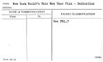 New York World's Fair New Year Plan - Dedication