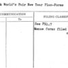 New York World's Fair New Year Plan-Forms