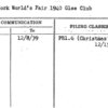 New York World's Fair 1940 Glee Club
