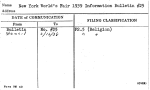 New York World's Fair 1939 Information Bulletin #25