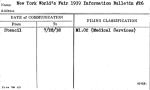 New York World's Fair 1939 Information Bulletin #26