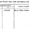 New York World's Fair 1939 Information Bulletin #27