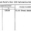 New York World's Fair 1939 Information Bulletin #31