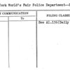 New York World's Fair Police Department--Daily Reports