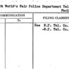 New York World's Fair Police Department Telephone Facilities