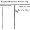 N.Y. World's Fair Premium Service Corp.