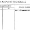 New York World's Fair Silver Medallion