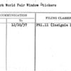 New York World Fair Window Stickers