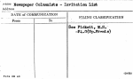 Newspaper Columnists - Invitation List