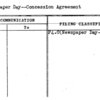 Newspaper Day--Concession Agreement