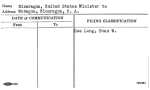 Nicaragua, United States Minister to