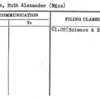 Nichols, Ruth Alexander (Miss)
