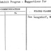 1940 Exhibit Program - Suggestions for