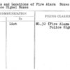 Numbers and Locations of Fire Alarm Boxes and Police Signal Boxes