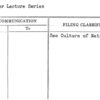 October Lecture Series