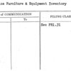 Office Furniture & Equipment Inventory