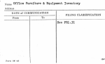 Office Furniture & Equipment Inventory