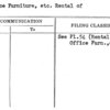 Office Furniture, etc. Rental of