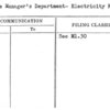 Office Manager's Department-Electricity Requirements