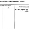 Office Manager's Departmental Report