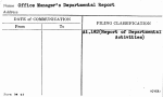 Office Manager's Departmental Report