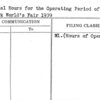 Official Hours for the Operating Period of the New York World's Fair 1939