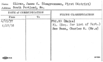 Oliver, James C. (Congressman, First District)