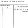 One Dollar Dinner for Foreign Pavilion