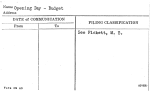 Opening Day - Budget