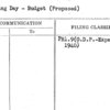 Opening Day - Budget (Proposed)
