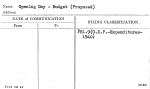 Opening Day - Budget (Proposed)