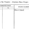 Opening Day Program - Airplane Mass Flight Project