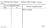 Opening Day Program - Airplane Mass Flight Project