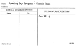 Opening Day Program - Cosmic Rays
