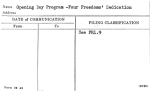 Opening Day Program -Four Freedoms' Dedication