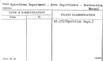 Operations Department - Area Supervisors - Instruction Manual