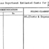 Operations Department Estimated Costs for Interim Period