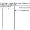 Operations Department--Progress Schedule--Interim Period--Direct Field Cost