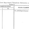 Operations Department Telephone Extension and Room Numbers