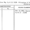 Operations May 14 & 15 1938 -Telephone & Telegraph Division