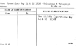 Operations May 14 & 15 1938 -Telephone & Telegraph Division