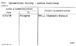 Optometrical Society - Ladies Auxilliary