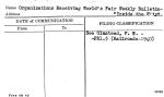 Organizations Receiving World's Fair Weekly Bulletin-"Inside the Fair"