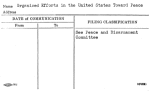 Organized Efforts in the United States Toward Peace