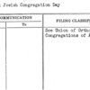 Orthodox Jewish Congregation Day