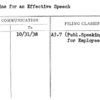 Outline for an Effective Speech