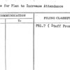Outline for Plan to Increase Attendance